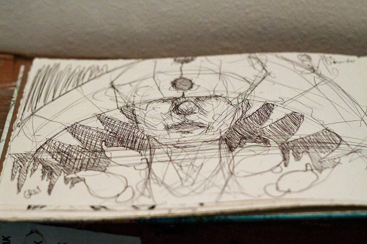 (While John paints in the Old Masters technique, his original idea is open to change.)