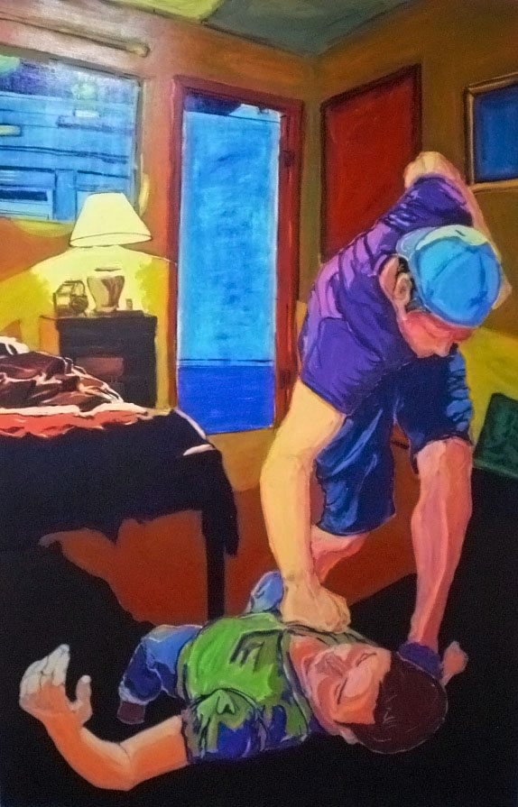 ["Dylarama," 96" x 62," oil and acrylic on canvas]