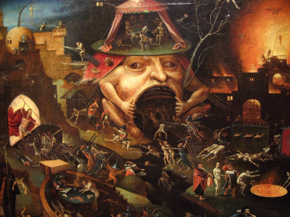 Detail from "The Last Judgment" by Hieronymus Bosch, c. 1482; also witnessed by the author while under the influence of LSD on July 4, 1987.