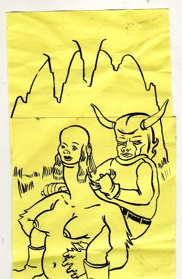 ("back," ink on Post-it Note; year unknown.)