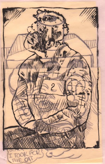 ("ren," ink on Post-it Notes; year unknown.)