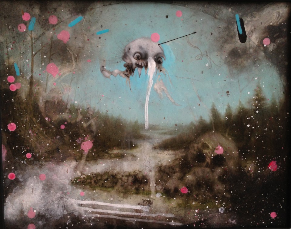 [Anthony Pontius’ “The Oracle,” oil on panel, 16” x 20”; 2013.]