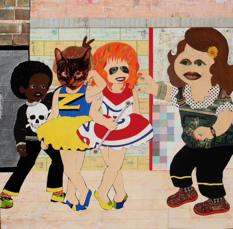 ["How to Make a War," mixed media, 48" x 48"; 2007.